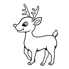 Baby reindeer coloring page