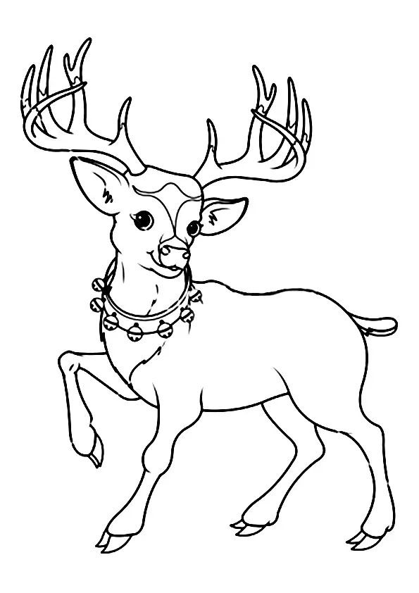 A-reindeer-rudolf-coloring-page