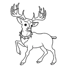 Rudolf the reindeer coloring page