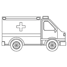 Ambulance truck coloring page_image