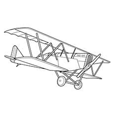 Antique airplane coloring page
