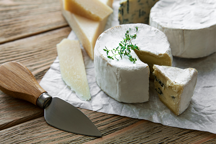 Babies should not eat soft cheeses, as they have a higher risk of carrying listeria.