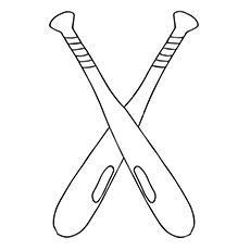 Baseball bats coloring page