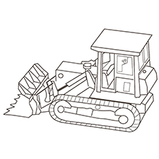 Bulldozer truck coloring page