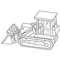 Bulldozer truck coloring page_image
