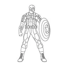 Captain America superhero coloring pages