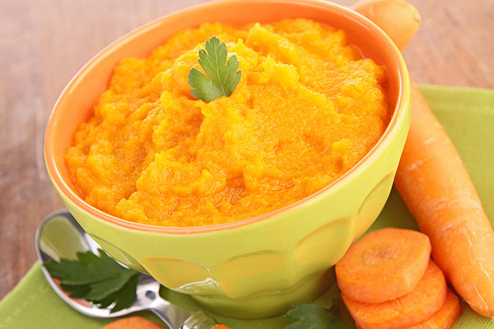 Carrot puree with hazelnut tapenade recipe for kids