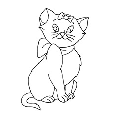 Cat coloring page of animals