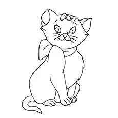 Cat Coloring Page Of Animals_image