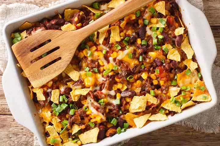 Nachos casserole for kids