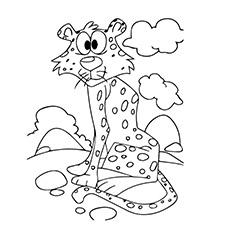 Cheetah coloring page of animals