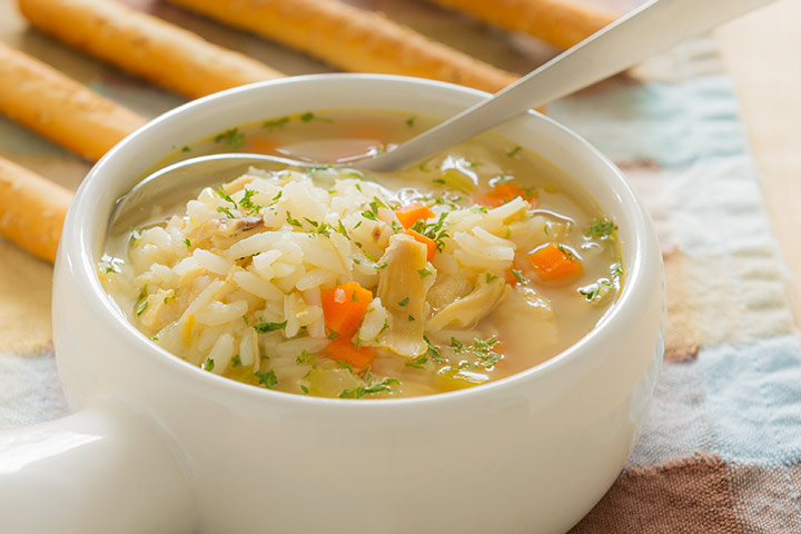 Rice and chicken soup recipe for kids