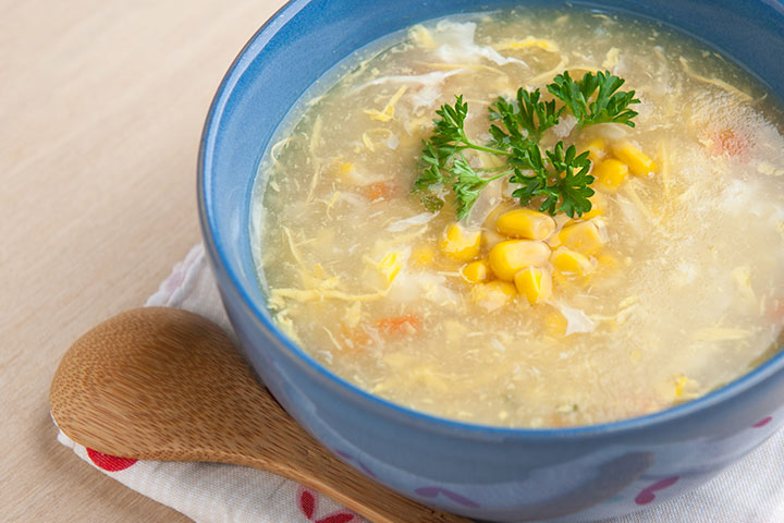 Sweet corn chicken soup recipe for kids