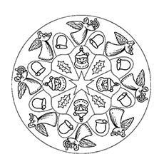 Christmas Mandala coloring page