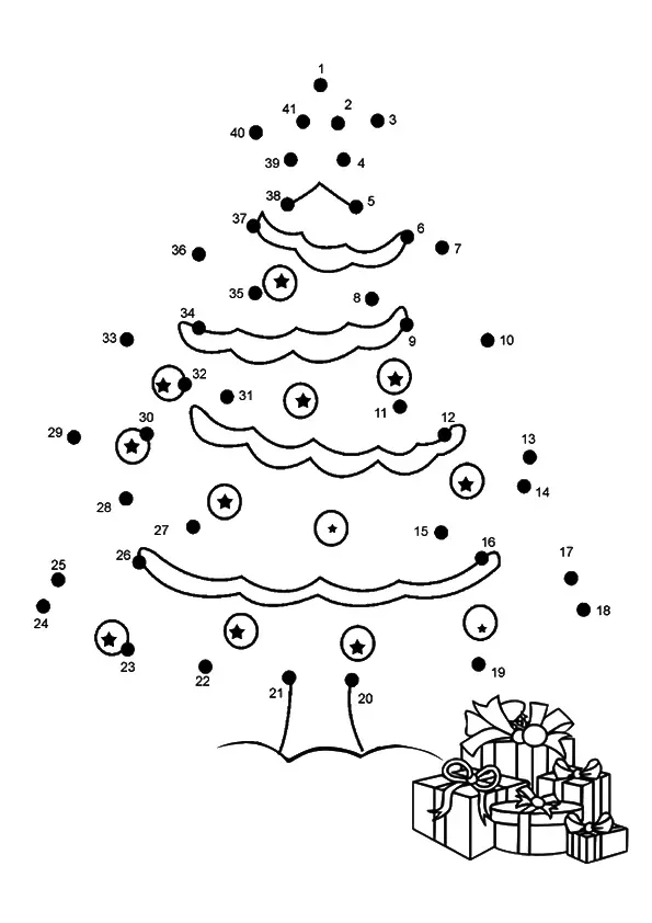 Christmas-Tree-Dot-To-Dot