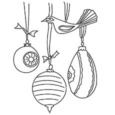 christmas tree ornaments coloring pages