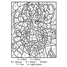 Color by number reindeer coloring page