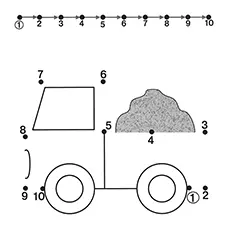 Connect the dots truck coloring pages_image