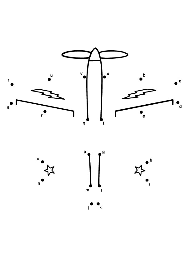 Connect-dot-to-dot-aeroplane