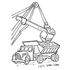 Crane truck coloring pages