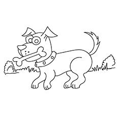 Cute dog coloring page of animals