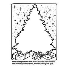 Decorate The Christmas Tree to Color Free