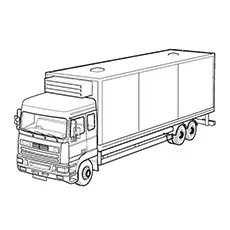 Car delivery transport truck coloring pages_image