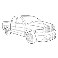 Dodge ram car coloring page