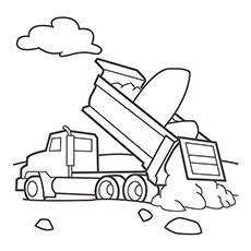 Dump truck coloring page