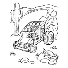 Dune buggy car coloring pages