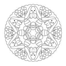 Easter Mandala coloring page