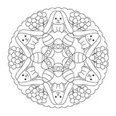 Easter Mandala coloring page
