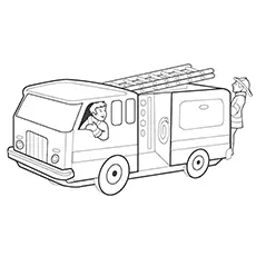 Fire engine truck coloring page