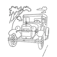 Ford model T cars coloring page