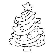 Glowing Christmas Tree coloring page