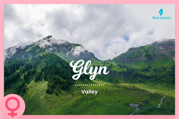 Glyn is a Welsh name that refers to a valley