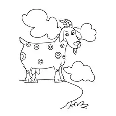 Goat Coloring Page Of Animals_image