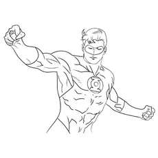 Hal Jordan superhero coloring pages