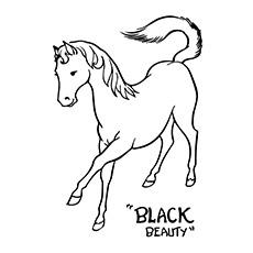 Horse coloring page of animals