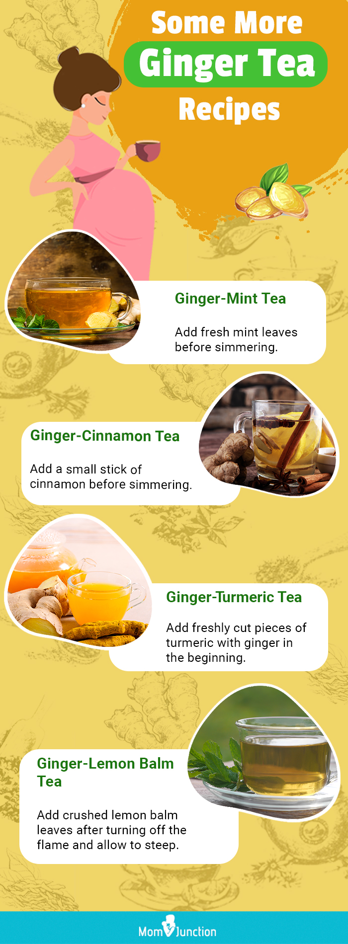 ginger tea recipes (infographic)