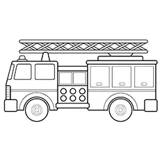 Ladder truck coloring page