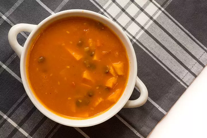 Lentil and sweet potato soup for babies