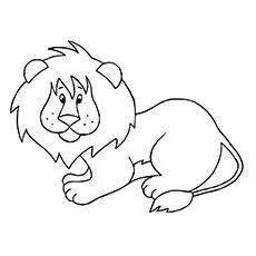 Lion coloring page of animals