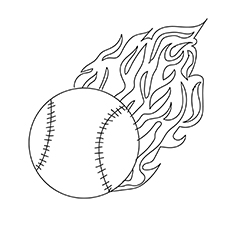 MLB Logo, baseball coloring page