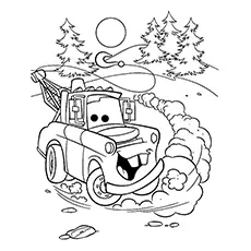 Mater the truck coloring page