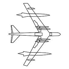 Military Aircraft coloring page