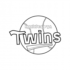 Minnesota Twins logo, baseball coloring pages