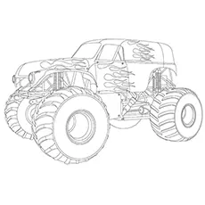 Monster truck coloring page