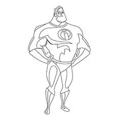 Mr. Incredible superhero coloring pages