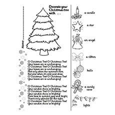 Printable Oh Christmas Tree Outline to Color 